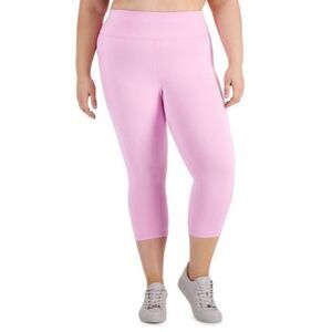Ideology Pink Stone High Rise Side Pocket Crop Leggings Side 1X NWT
